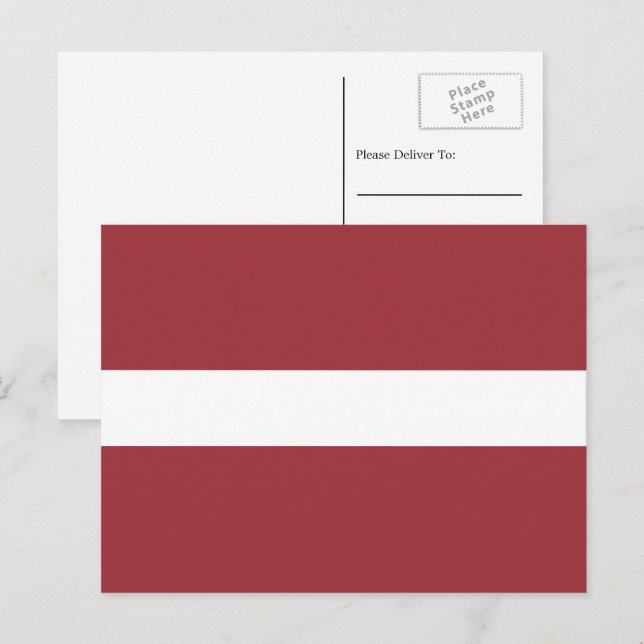 Latvian Flag, Flag of Latvia Postcard (Front/Back)