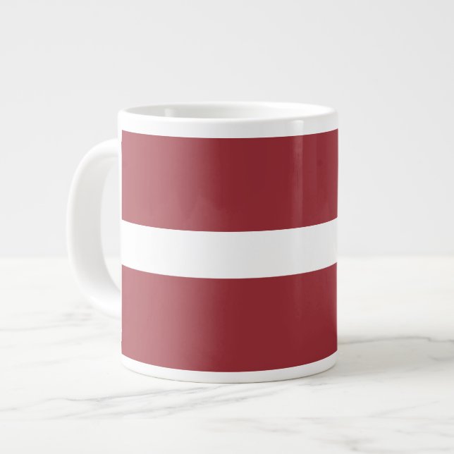 Latvian Flag Large Coffee Mug (Front Left)