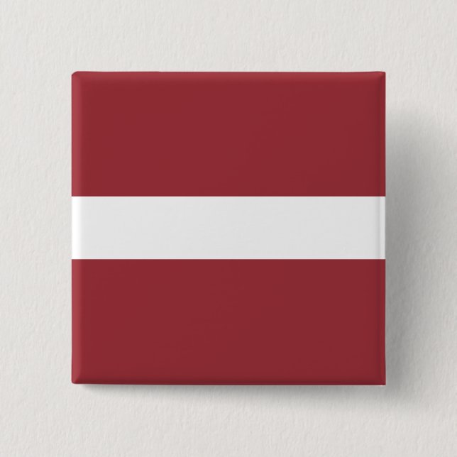 Latvian Flag (Latvia) 2 Inch Square Button (Front)