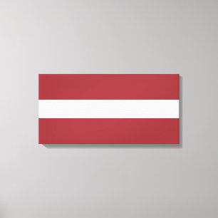 Latvian Flag (Latvia) Canvas Print