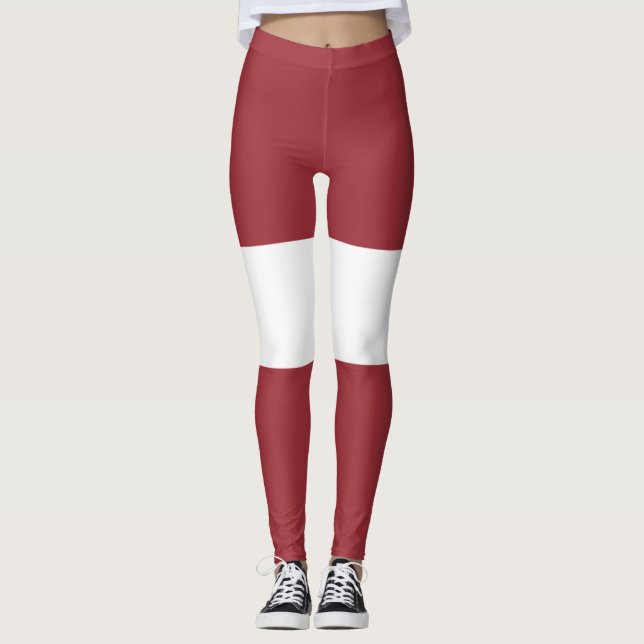 Latvian Flag (Latvia) Leggings (Front)