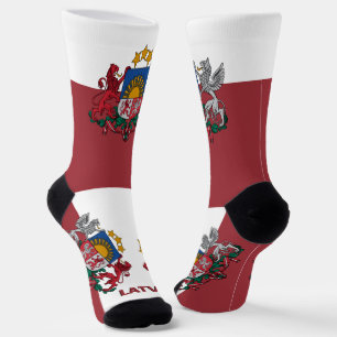 Latvian Flag Patriotic, Sustainable Latvia Premium Socks