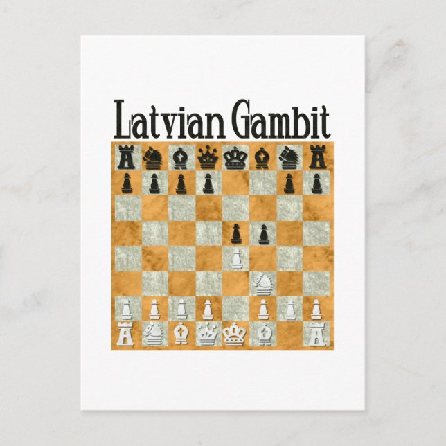 Latvian Gambit Postcard (Front)