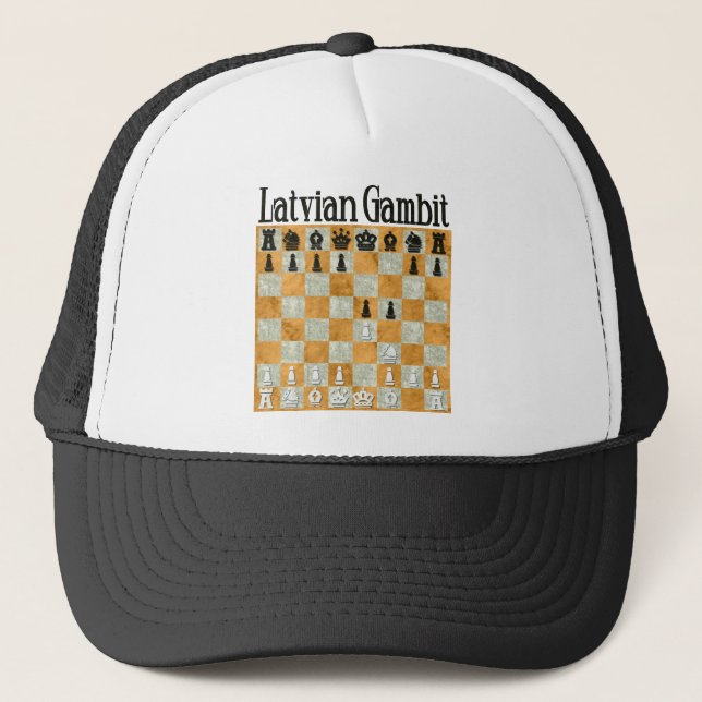 Latvian Gambit Trucker Hat (Front)