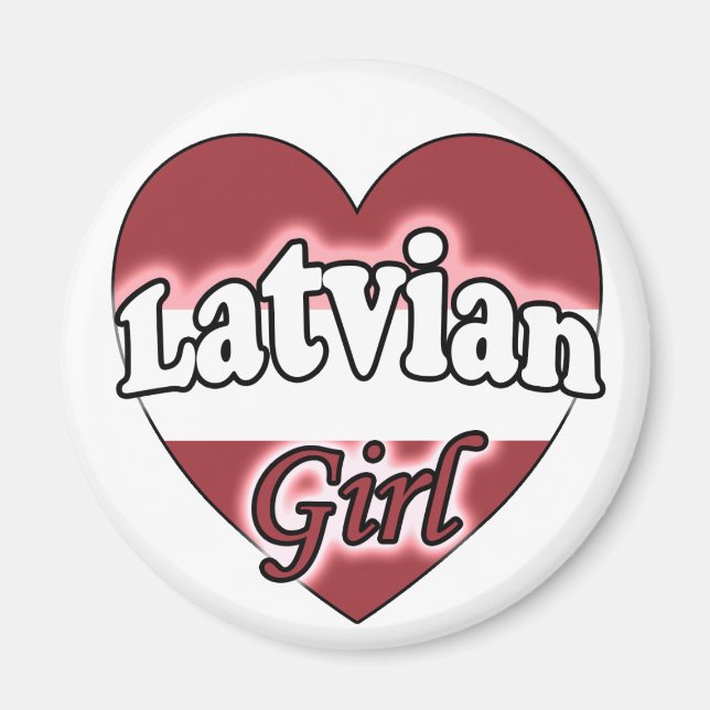 Latvian Girl Magnet (Front)