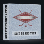 Latvian Hockey Trading Card Album Hokejs Binder<br><div class="desc">Customize your own 3 ring sports binder! To customize: Change the text by typing in the boxes to the right side of the binder image. You may need to click on the little thumbnail images below the main image to switch to the spine and front views of the binder, to...</div>