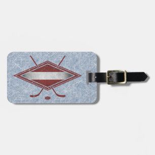 Latvian Ice Hockey Luggage Tag Template