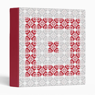 Latvian Morning SUN geometric pattern I Binder