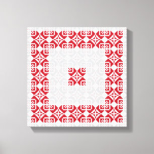 Latvian Morning SUN geometric pattern I Canvas Print