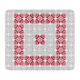 Latvian Morning SUN geometric pattern I Cutting Board