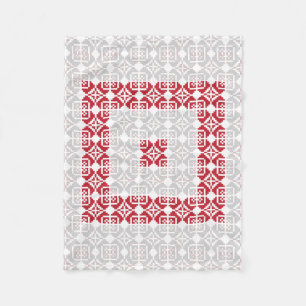 Latvian Morning SUN geometric pattern I Fleece Blanket