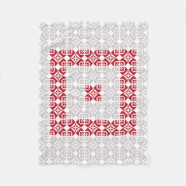 Latvian Morning SUN geometric pattern I Fleece Blanket (Front)