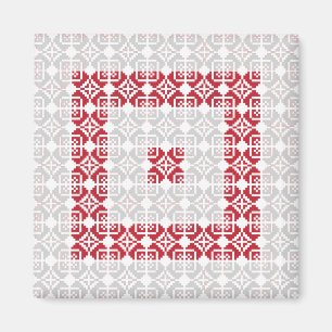 Latvian Morning SUN geometric pattern I Magnet