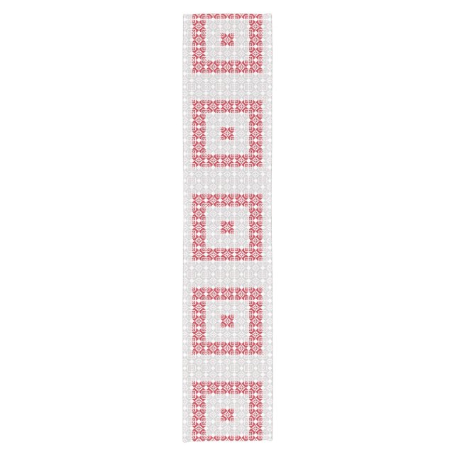 Latvian Morning SUN geometric pattern I Short Table Runner (Front)