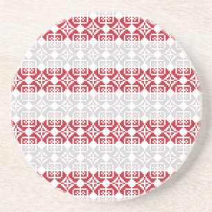 Latvian Morning SUN geometric pattern II Coaster