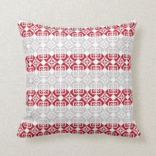Latvian Morning SUN geometric pattern II Throw Pillow