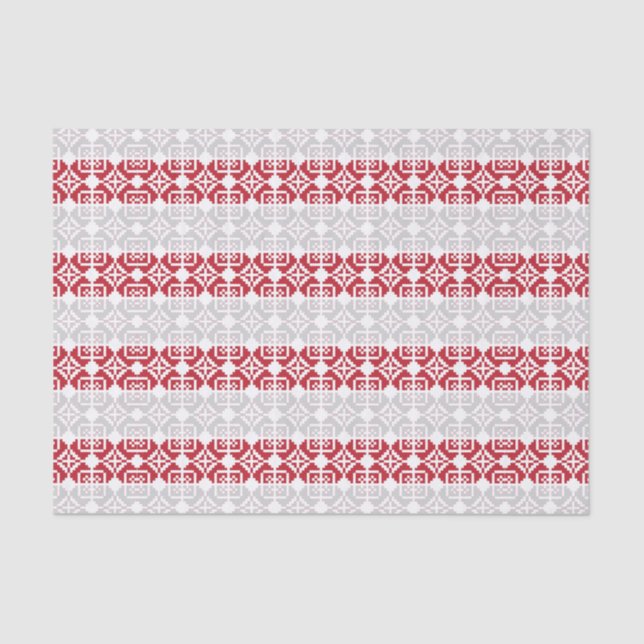 Latvian Morning SUN geometric pattern II Tissue Paper (Front)