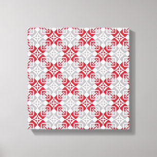 Latvian Morning SUN geometric pattern III Canvas Print