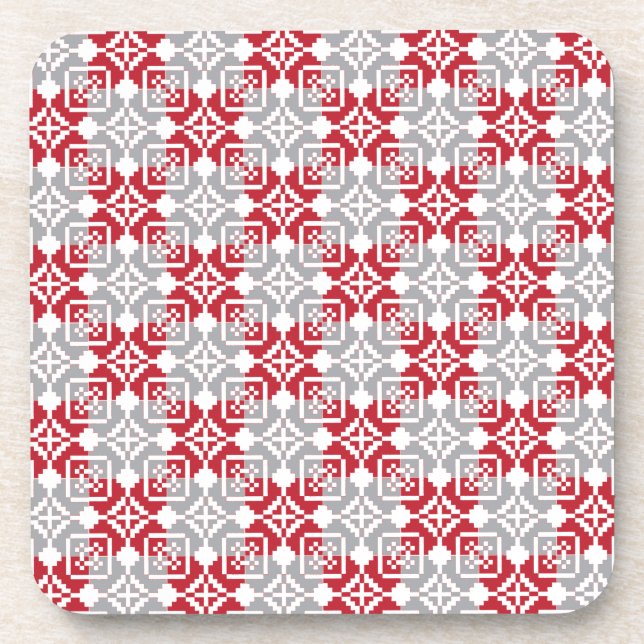 Latvian Morning SUN geometric pattern III Coaster (Front)