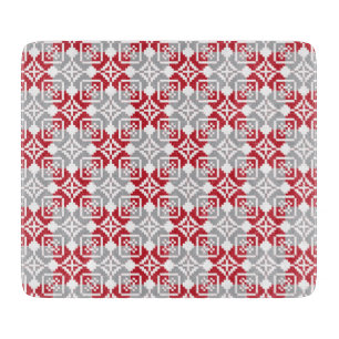 Latvian Morning SUN geometric pattern III Cutting Board