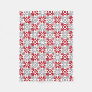 Latvian Morning SUN geometric pattern III Fleece Blanket