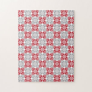 Latvian Morning SUN geometric pattern III Jigsaw Puzzle