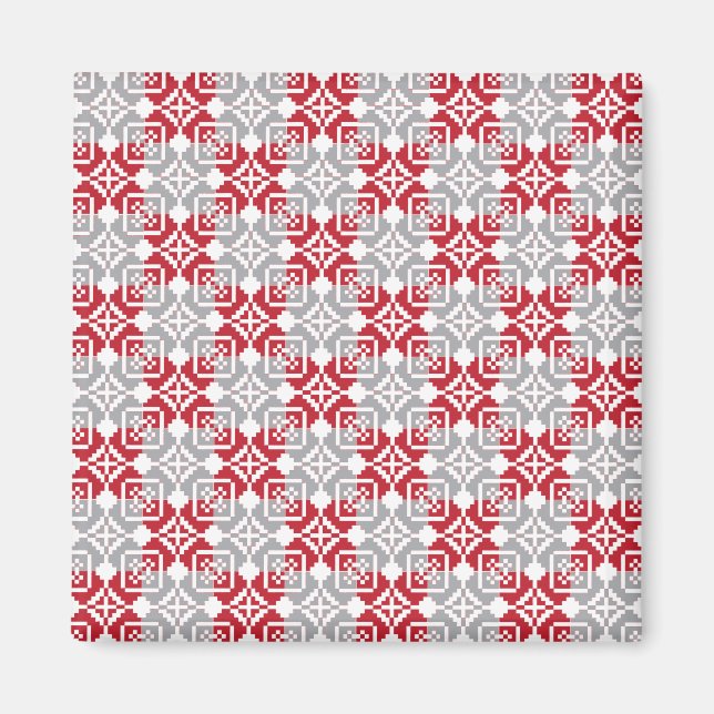 Latvian Morning SUN geometric pattern III Magnet (Front)