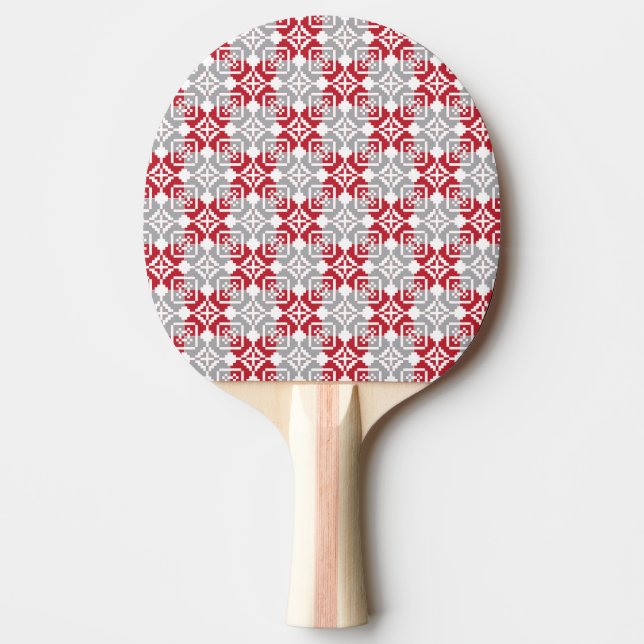Latvian Morning SUN geometric pattern III Ping Pong Paddle (Front)
