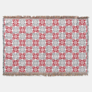 Latvian Morning SUN geometric pattern III Throw Blanket