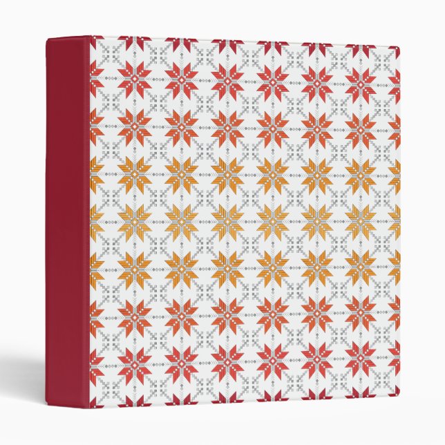 Latvian Morning SUN geometric pattern IV Binder (Front/Spine)