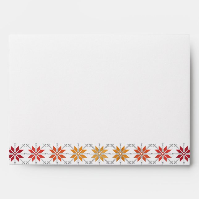 Latvian Morning SUN geometric pattern IV Envelope (Front)