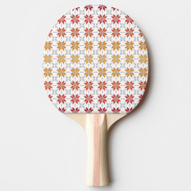 Latvian Morning SUN geometric pattern IV Ping Pong Paddle (Front)