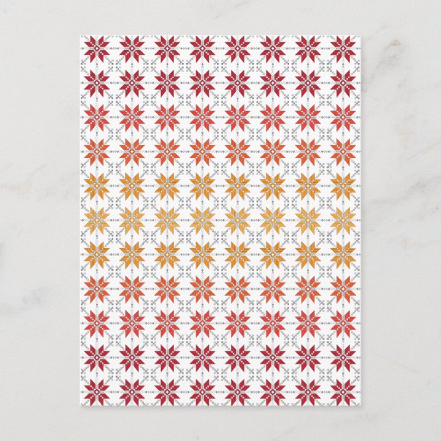Latvian Morning SUN geometric pattern IV Postcard (Front)