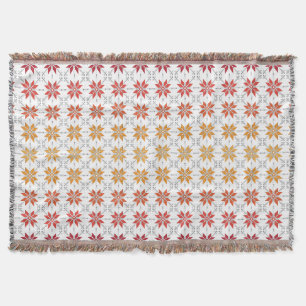 Latvian Morning SUN geometric pattern IV Throw Blanket