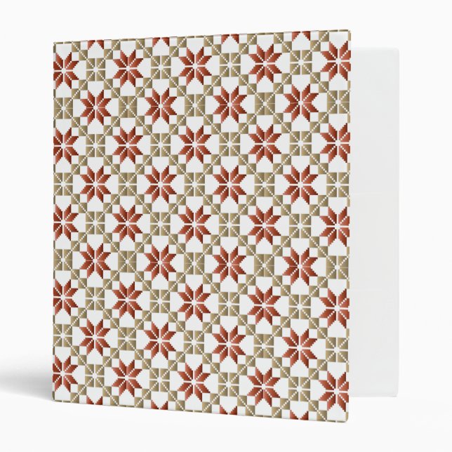 Latvian Morning SUN geometric pattern IX Binder (Front/Inside)