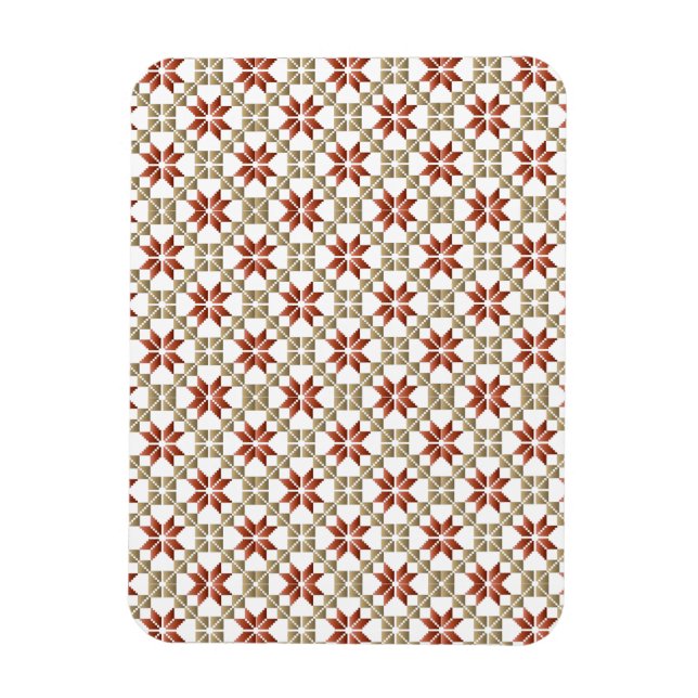 Latvian Morning SUN geometric pattern IX Magnet (Vertical)