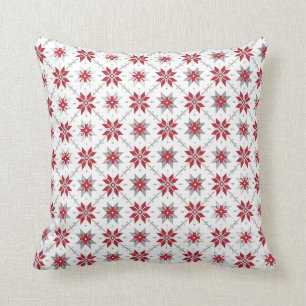 Latvian Morning SUN geometric pattern V Throw Pillow