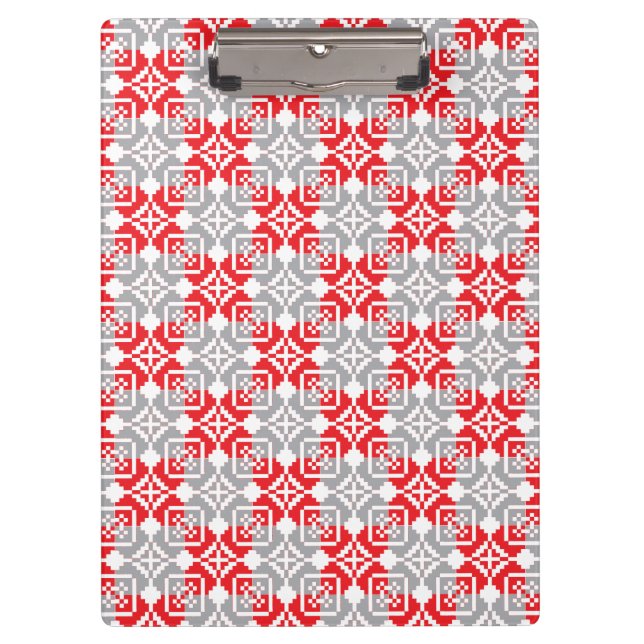 Latvian Morning SUN geometric pattern VI Clipboard (Front)
