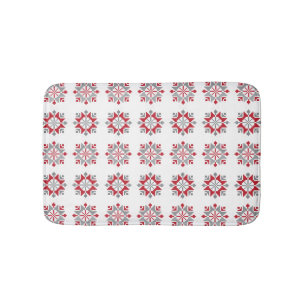 Latvian Morning SUN geometric pattern VII Bath Mat
