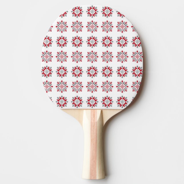 Latvian Morning SUN geometric pattern VII Ping Pong Paddle (Front)
