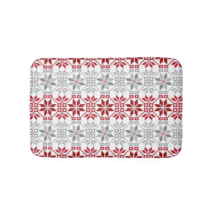 Latvian Morning SUN geometric pattern VIII Bath Mat