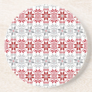 Latvian Morning SUN geometric pattern VIII Coaster
