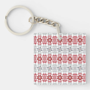 Latvian Morning SUN geometric pattern VIII Keychain