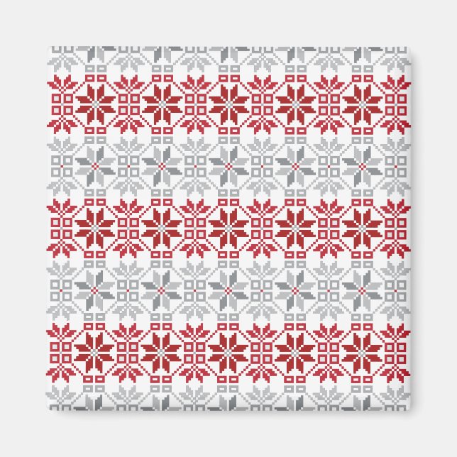 Latvian Morning SUN geometric pattern VIII Magnet (Front)