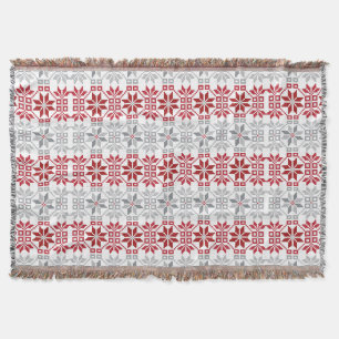 Latvian Morning SUN geometric pattern VIII Throw Blanket