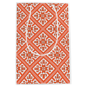 Latvian pattern medium gift bag