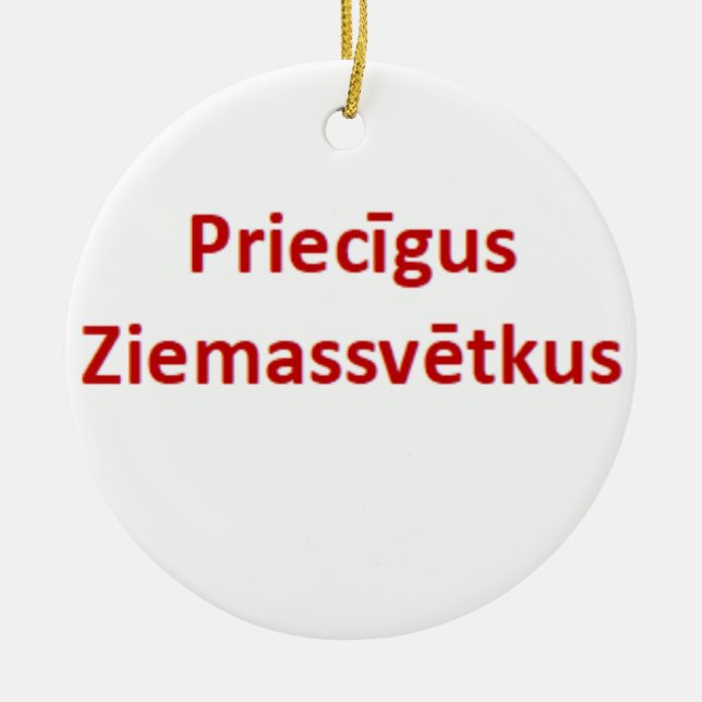 latvian priecigus ziemassvetkus Ornament (Front)
