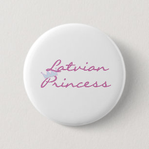 Latvian Princess 2 Inch Round Button