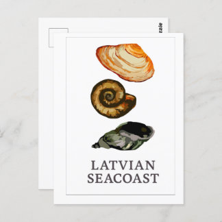 Latvian Seacoast – Seashell Postcard