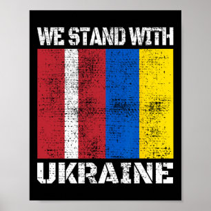 Latvian Support Ukrainian We Stand With Ukraine La Poster